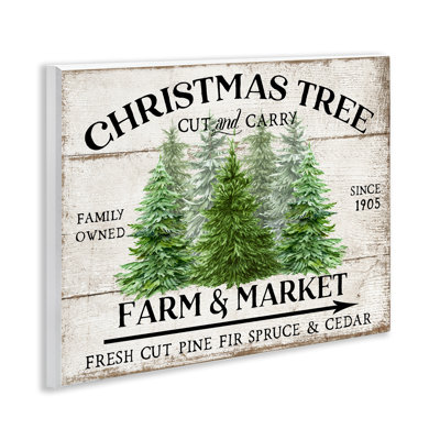 Farm & Market Christmas Canvas Wall Art by Creatif Belle