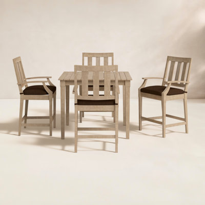 Samya 44" Eucalyptus Patio Dining Set