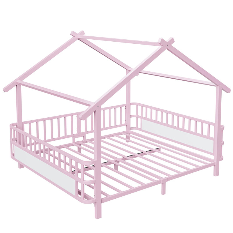 European Double (140 x 200 cm) House Bed, Pink