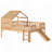 House Loft Bed with Slide and Playhouse Design, Star Moon-shaped Cutouts, LED Lights, No Box Spring Needed-538743517-538743519