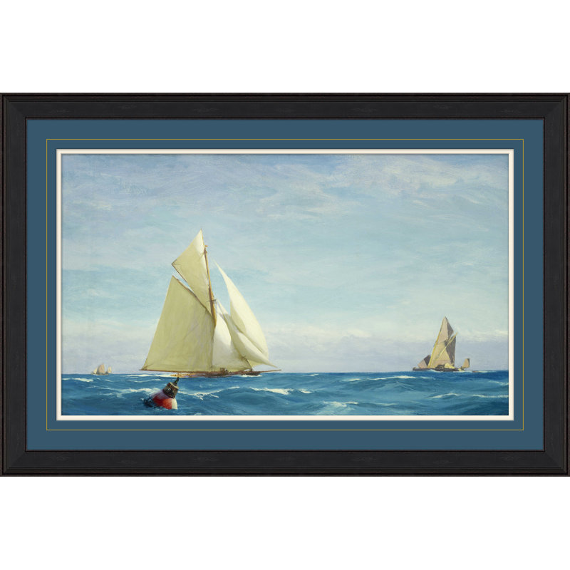 by Dana Gibson, Black Framed Paper, 29" H x 43" W x 1" D, Blue