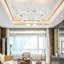 Lustre à 3 lumières DEL Livilla avec détails en cristal transparent Livilla