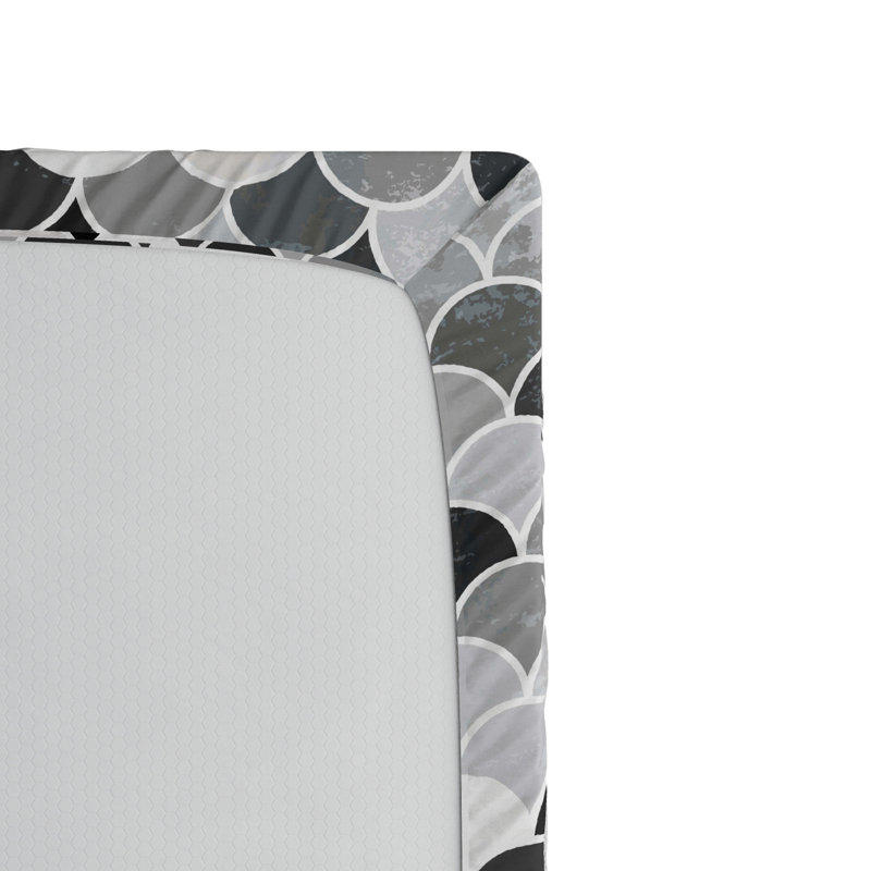 Microfiber Geometric Fitted Sheet, Twin XL Fitted Sheet