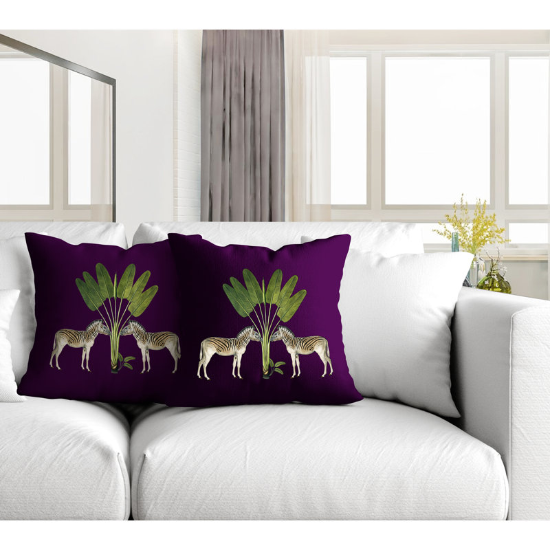 Housse et insert de coussin carré intérieur / extérieur , L 17 po x H 17 po, Mauve