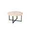 Vintage Octagonal Patchwork Wood Coffee Table, 30 Inch, Cross Metal Legs, Simple Assembly And Maintenance, Living Room Furniture Easy To Assemble & Maintain,