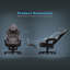 Ensemble de 2 chaises de jeu de course réglables, inclinables et ergonomiques en similicuir-1078751185