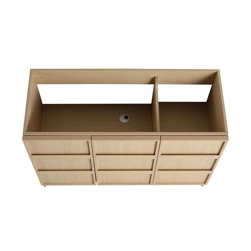Meuble-lavabo autoportant avec lavabo en résine, 47.3