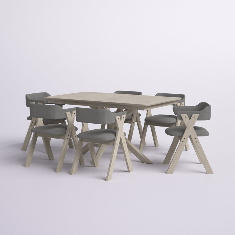 Arbelia 6 - Person Pedestal Dining Set