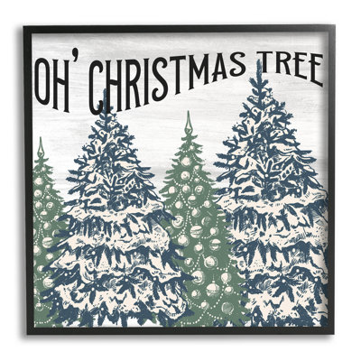Oh, arbre de Noël, art giclée vintage encadré par Kim Allen