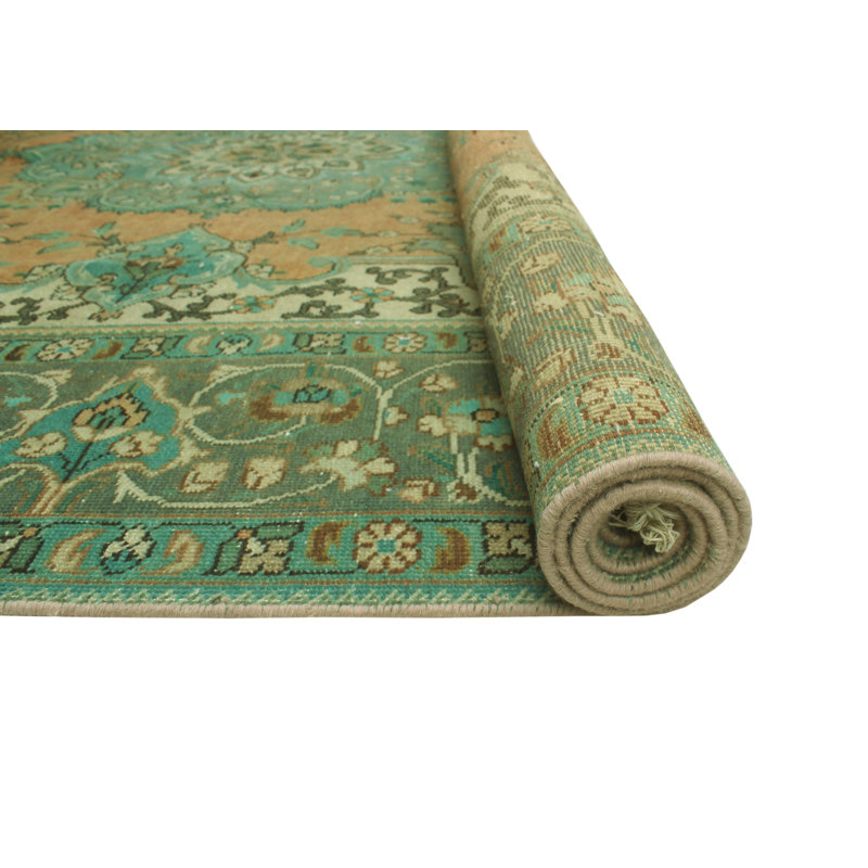Tapis rouille finement vieilli Kavian