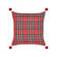 White and Green Square Throw Cushion