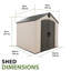 High-Density Polyethylene Outdoor Storage Shed with Steel-Reinforced Construction-98061776