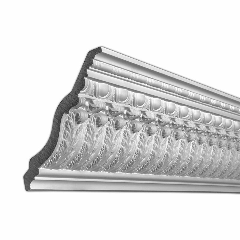 Moulure couronnée en polyuréthane 8 po x 8 5/16 po x 96 po Acanthus