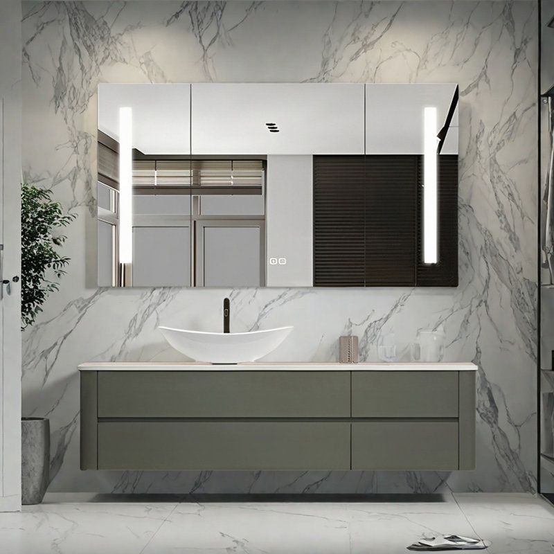 Simple modern rock plate bathroom cabinet