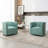 Occie Velvet Swivel Barrel Chair-164223581