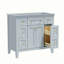 Meuble-lavabo simple autoportant moderne sans lavabo, avec 6 tiroirs et 2 armoires