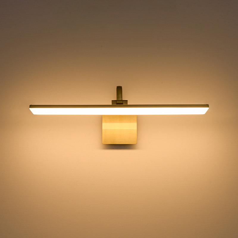 Mekesha LED Bath Bar, 5.1" H x 23.6" W x 8.3" D, Brass Gold, 3000K-6000K