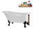 58" Streamlin Clawfoot Tub,Tray,Drain, Clawfeet-101628926-102219861