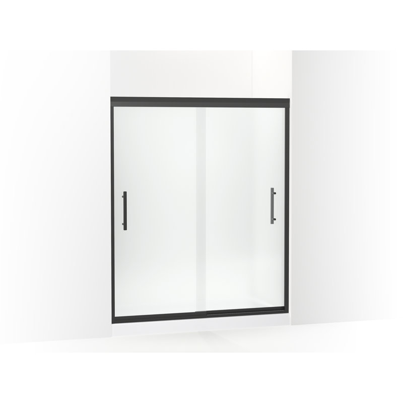 Finesse 56.62" W x 70.06" H Double Sliding Frameless Shower Door with Clean Coat Technology