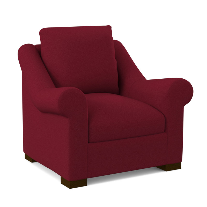 Chaise Canyon, Noyer noir, Mélange de polyester rouge à lèvres Margaret