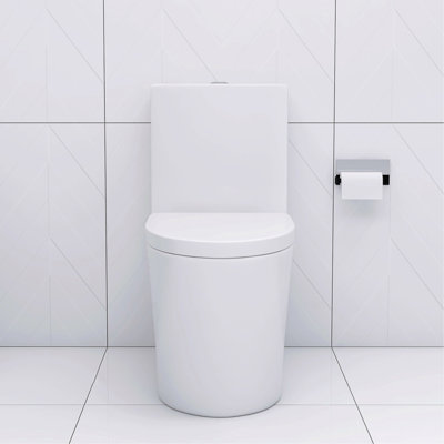 Elongated One Piece Toilet White