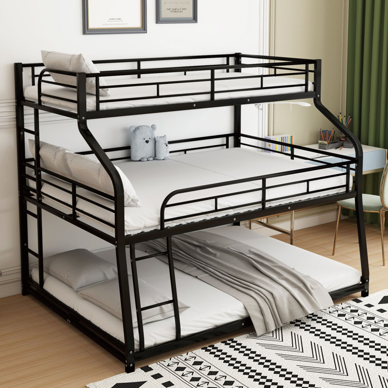 Brodus Twin XL/Full XL/Queen Standard Bunk Bed by Isabelle & Max, Black