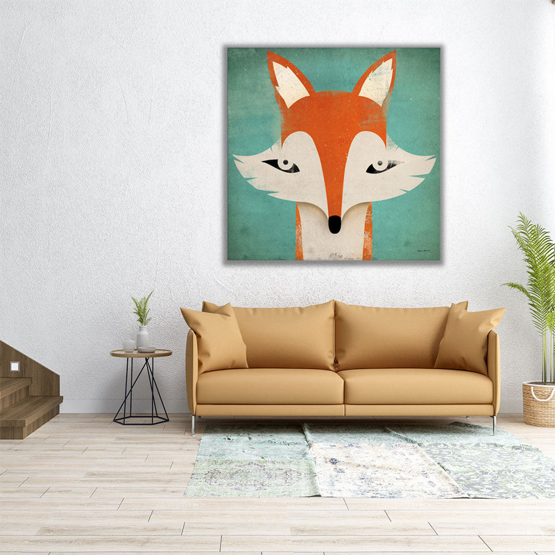 Fox - Canvas Print Wall Art, 24" H x 24" W