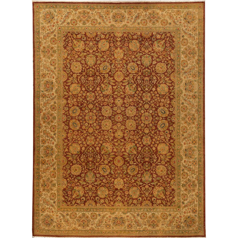 Tapis rouge noué à la main de haute qualité