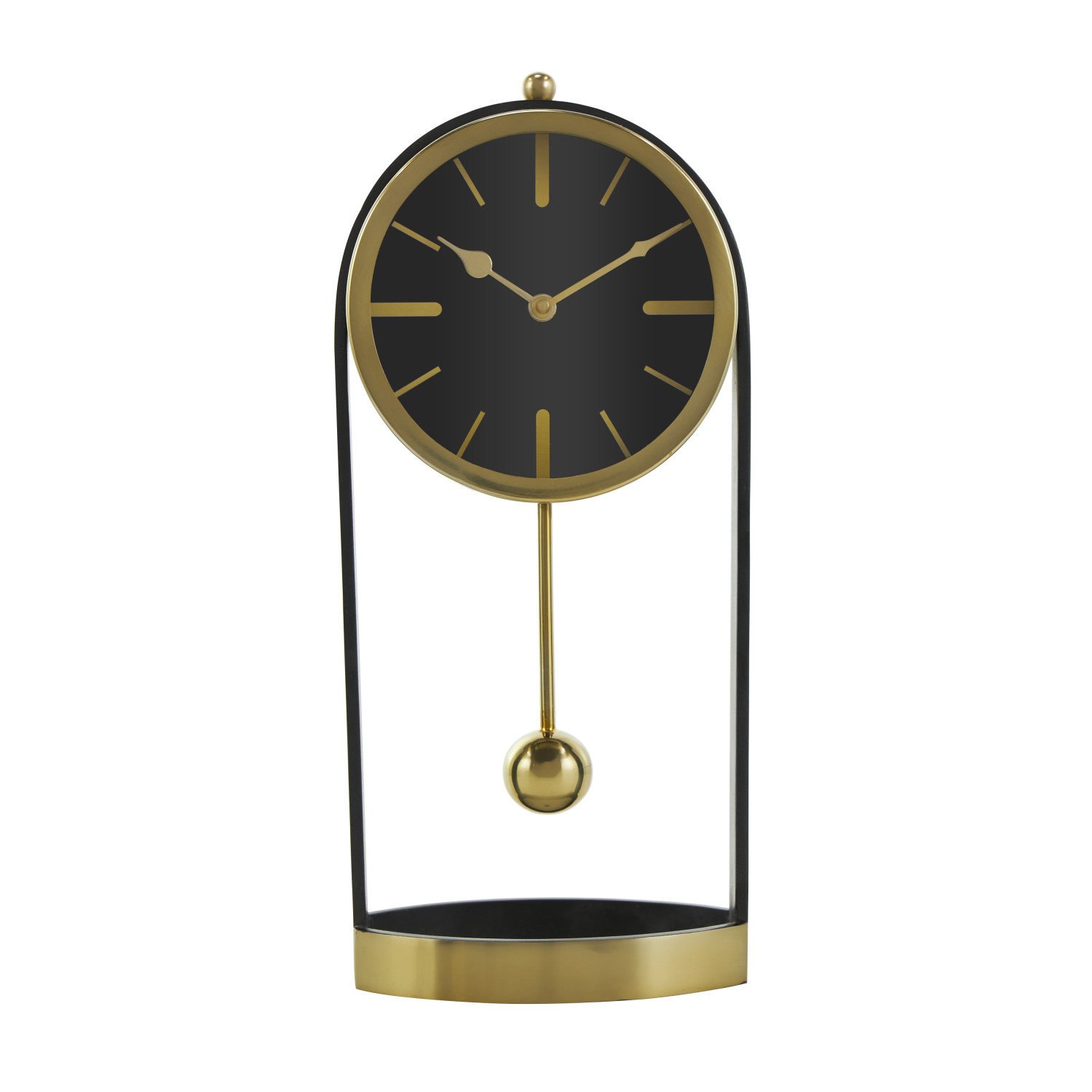 Mercer41 Analog Metal Quartz Movement / Crystal Tabletop Clock in Gold