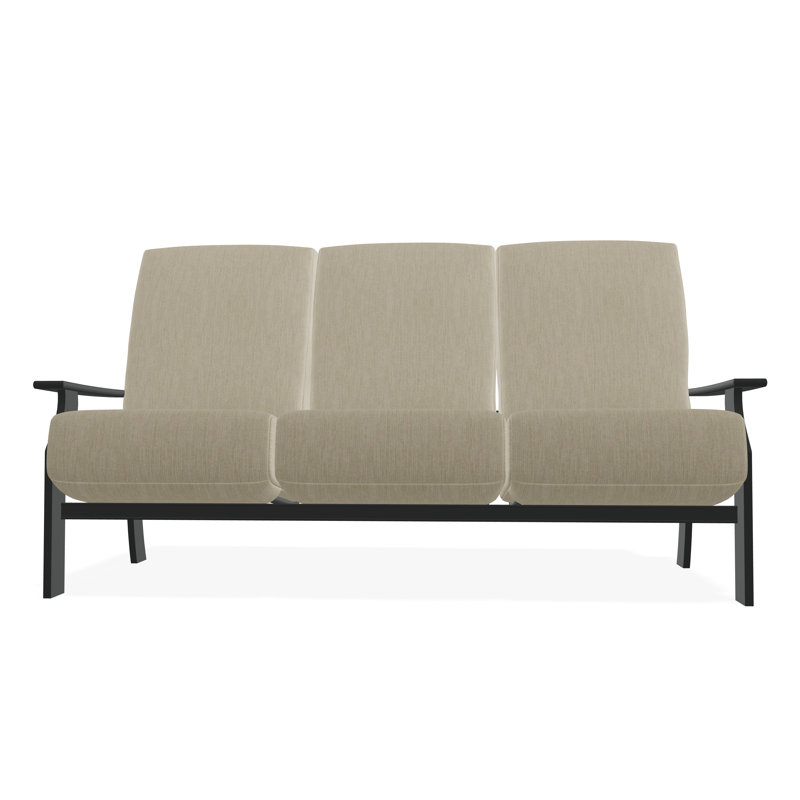 St. Catherine Marine Grade Polymer Deep Seating Cushion Three-Seat Sofa, Huskie, Graphite