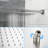 Wall Mounted Dual Shower Head - 10 Inch Square In Brushed Nickel With Rainfall And Handheld Shower, Easy Installation Swivel Functionality System Installation, Nozzle Option-127233234