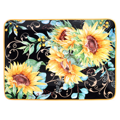 Certified International Sunflower Fields Platter