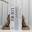 Serre-livres pour étagères à livres Hevay Duty, serre-livres décoratifs pour décor de bibliothèque, livre animal mignon, livre, lapin de Pâques, statues (doré)