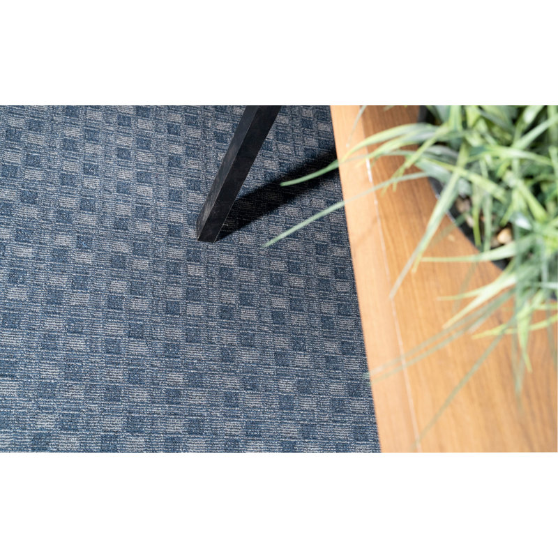 Ensemble de tapis intérieur / extérieur en polyester touffeté à la machine Kylian, Demi-cercle 1 pi 6 po x 3 pi