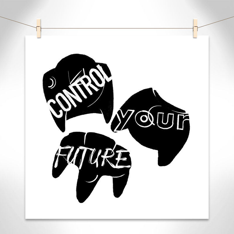 Décoration murale de votre futur reversez votre enfant Juvenile, H 31 po x l 31 po x P 1 po, Papier blanc
