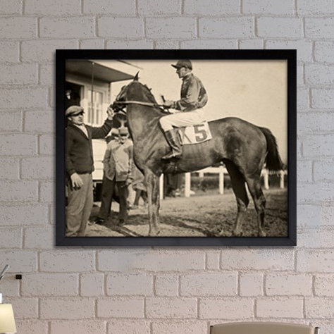 Vintage Jockey - reproduction de photo encadrée, H 24 po x l 20 po x P 1,5 po