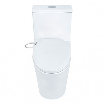 Toilette pour bidet non électrique, toilette confortable à hauteur de fauteuil, chasse double puissante 0,9 / 1,28 GPF et CARTE 1000 g (sans courant)