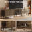 94.5" Fluted Mid-century Modern Tv Stand With Sliding Doors & Led Lighting, Fits Tvs Up To 98"-703147687-703147680
