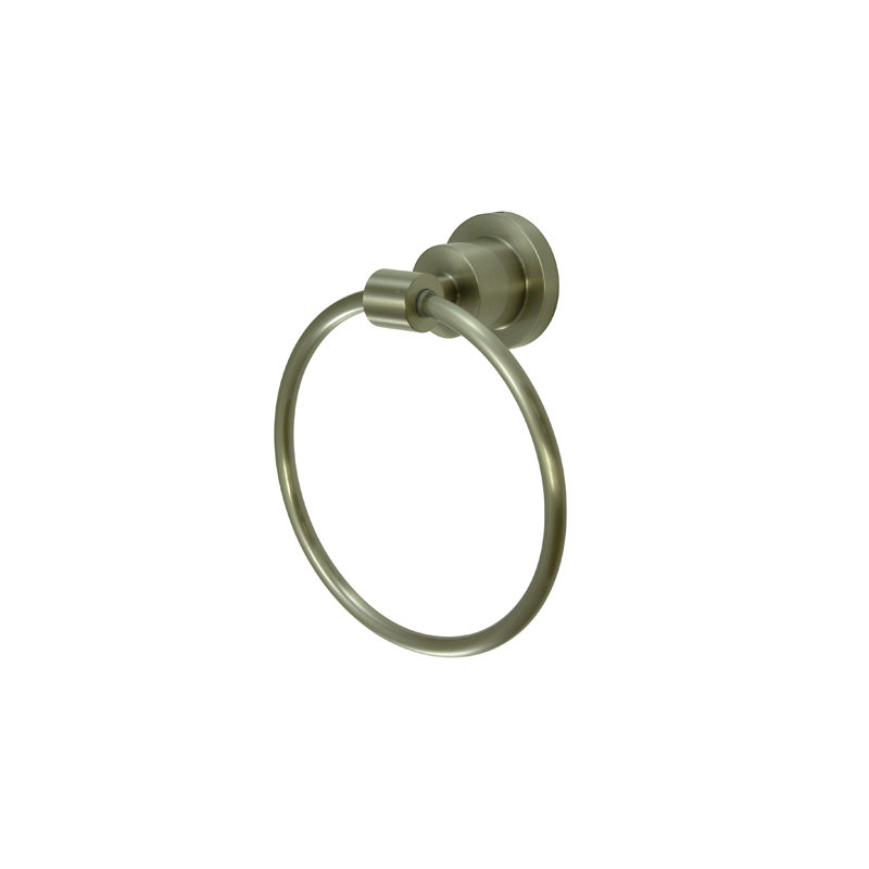 South Beach Wall Mounted Towel Ring, Brushed Nickel