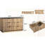 Armoire de rangement multi-fonctionnelle à six tiroirs avec présentoir de table et coins arrondis, matériau de 47,2 x 15,7 x 29,6 pouces, fonctionnement en douceur pour le rangement dans la chambre à coucher, poignées exquises, glissières,