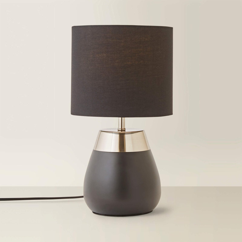 Allec Table Lamp, Black, Black