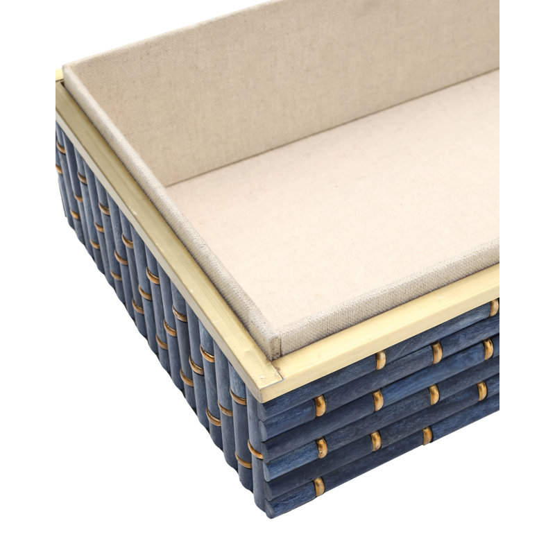 Midnight Bone, Brass, Engineered Wood Decorative Box