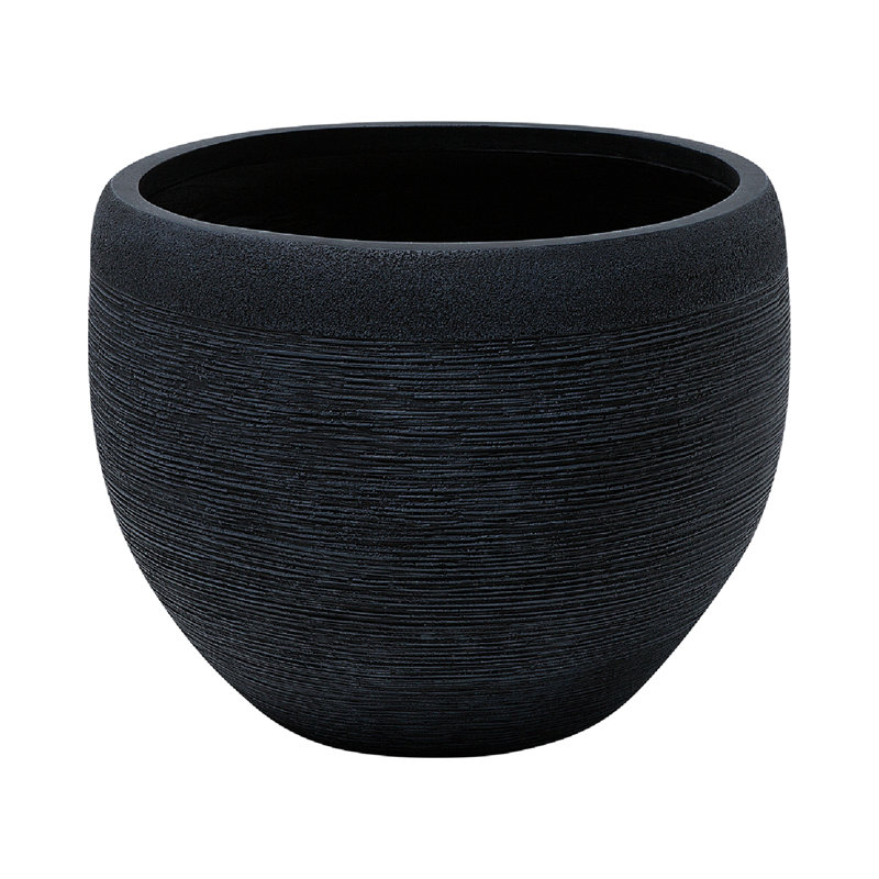 Atziry Pot Planter, Black , 39cm H x 50cm W x 50cm D