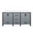 Dark Grey Double Bath Vanity 72 In. W X 22 In. D, With White Quartz Top-855766878