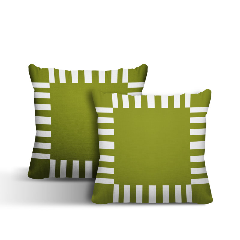  Coussin intérieur / extérieur, L 19 po x H 19 po, Chartreuse