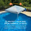 Sunjoy Floating Pool Canopy 3 x 3m Pop Up Gazebo,Blue Fabric Floating Tent with PVC Floats