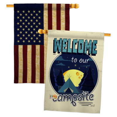 Drapeau de maison en polyester à 2 côtés 40 x 28 po
