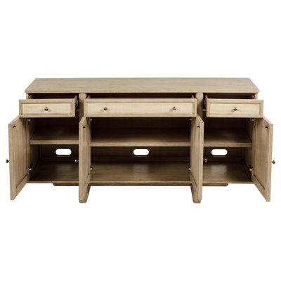 Buffet Coastal Cane avec rangement polyvalent