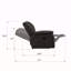Causeuse inclinable noire