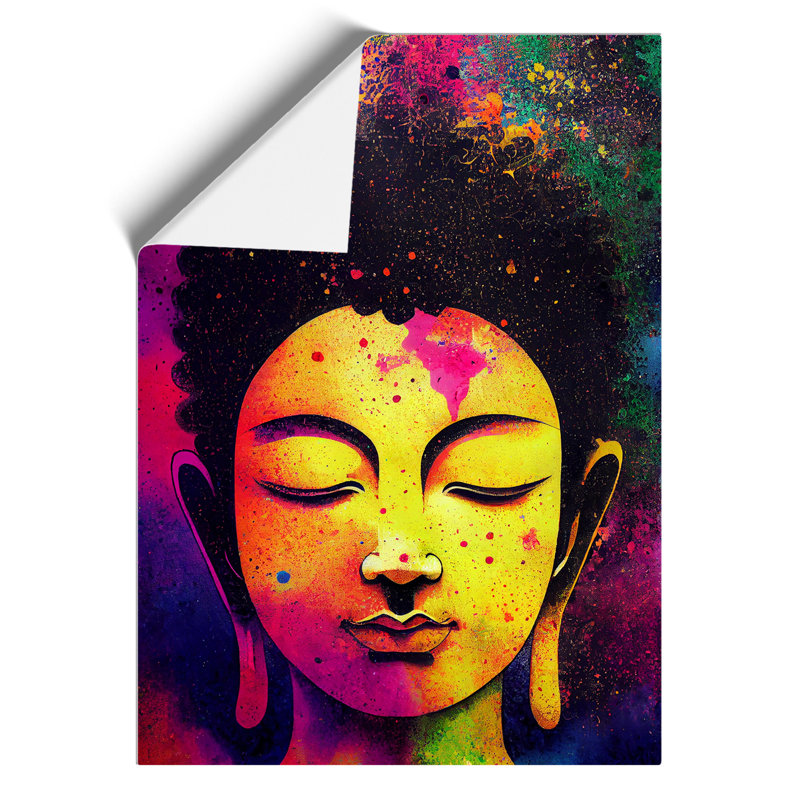 Buddha Splashed No.1 - Wall Art, Paper, 59.4cm H x 42cm W, No Matte